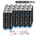 Miniatyrbillede 2 af 2: CITYORK AAA genopladelige batterier, 1200mWh kapacitet, Micro USB opladning,20 stk.