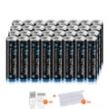 Miniatyrbillede 1 af 2: CITYORK AAA genopladelige batterier, 1200mWh kapacitet, Micro USB opladning,32 stk.