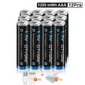 Miniatyrbillede 2 af 2: CITYORK AAA genopladelige batterier, 1200mWh kapacitet, Micro USB opladning,12 stk.