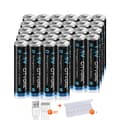 Pikkukuva 1 / 2: CITYORK AAA Ladattavat Paristot, 1200mWh Kapasiteetti, Micro USB Lataus,28 kpl