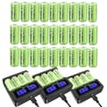 Miniatyrbillede 1 af 2: 32X Genopladelige Batterier, 2800mAh Kapacitet, 3.7V Spænding,32XBatteri-4Opladning