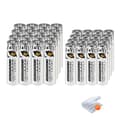 Miniatyrbillede 1 af 2: PALO Genopladelige Batterier, Høj Kapacitet 3500mWh AA, Effektiv LCD Oplader,16AA og 16AAA