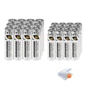 Miniatyrbillede 1 af 2: PALO Genopladelige Batterier, Høj Kapacitet 3500mWh AA, Effektiv LCD Oplader,12AA og 12AAA