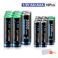 Miniatyrbillede 2 af 2: Genopladeligt lithiumbatteri, langvarig strøm, smart LCD-oplader, 8AA og 8AAA