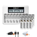Miniatyrbillede 1 af 2: Genopladelige AAA-batterier, 1300mWh kapacitet, miljøvenligt design,12AAA 1 Oplader