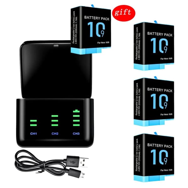 GoPro Hero Batteri, 385V Li-ion, 2000mAh Smart Opladning, E03-05-006