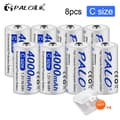 Miniatyrbillede 2 af 2: Genopladeligt C-størrelse batteri, 12V spænding, Egnet til lommelygter, 8PCS batteri