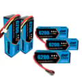 Miniatyrbild 1 av 2: DXF 3S Lipo-batteri, 6200 mAh kapacitet, 80C urladdningshastighet,5PCS3S620080CXT90