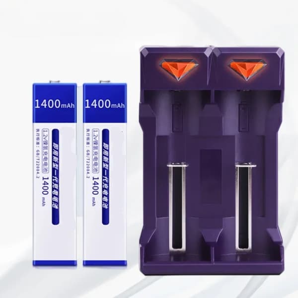 Genopladeligt 1400mAh Ni-MH Batteri, Kompakt Størrelse, Effektiv Ydeevne,1,2V, UK201 og 6F 2stk