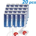 Miniatyrbillede 2 af 2: PALO USB genopladelige batterier, 1,5V lithium, 2800mWh kapacitet,20 stk.