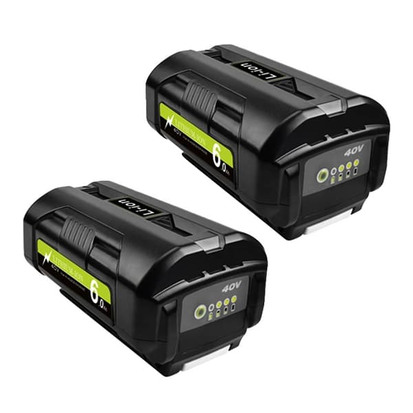Ryobi 40V Batteri, 6000mAh Kapacitet, Kompatibel med Ryobi Værktøj,2 PAKKET