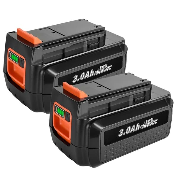 36V/40V Erstatningsbatteri, 3000mAh Kapacitet, Høj Kompatibilitet,2 stk 3.0Ah batteri