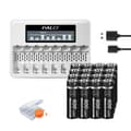 Miniatyrbillede 1 af 2: PALO 1.5V AAA Genopladeligt Batteri Sæt, LCD Display Oplader, Høj Kapacitet 900mWh,16AAA 1 Oplader