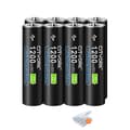 Miniatyrbillede 1 af 2: Genopladeligt Lithium Batteri, Høj Kapacitet, USB Genopladeligt, 8 stk AAA-batteri