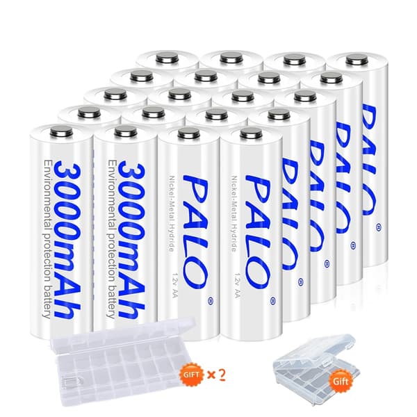 Genopladelige batterier, 100% originale, forudopladede, 20 stk AA-batteri
