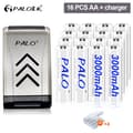 Miniatyrbillede 2 af 2: Genopladelige batterier, 100% originale, forudopladede, 16 batteri 1 oplader
