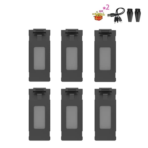 E88 Akun, 1800mAh Kapasiteetti, Yhteensopiva Useiden Drone Mallien Kanssa,3.7V, 6 kappaletta