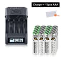 Miniatyrbillede 2 af 2: Genopladeligt AAA-batteri, 1300mWh kapacitet, LCD-oplader, 16 batteri 1 oplader