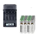 Miniatyrbillede 1 af 2: Genopladeligt AAA-batteri, 1300mWh kapacitet, LCD-oplader, 16 batteri 1 oplader