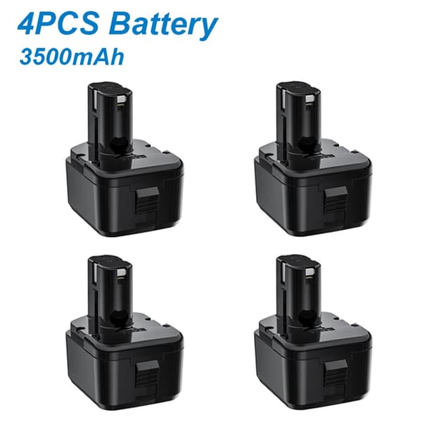 Hitachi 12V Batteri, 3500mAh Kapacitet, Kompatibel med Flere Modeller,4 stk. batteri 3500mAh