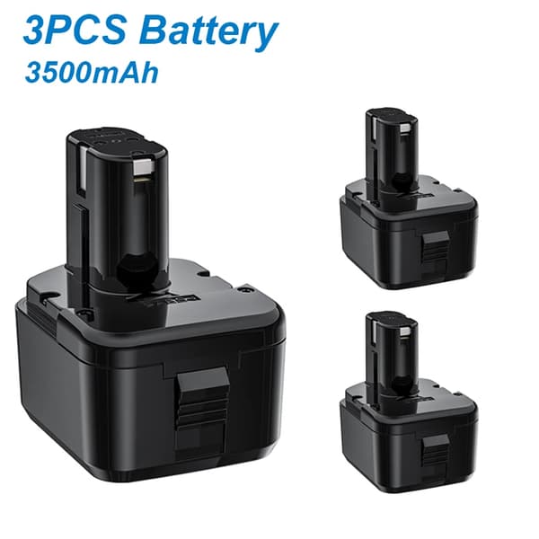 Hitachi 12V Batteri, 3500mAh Kapacitet, Kompatibel med Flere Modeller,3 stk. batteri 3500mAh