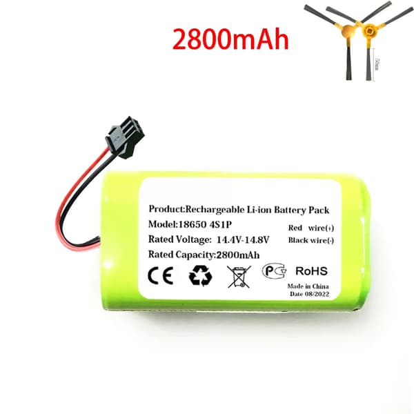 Robottipölynimurin akku, nimelliskapasiteetti 2800mAh, nimellisjännite 14.4V - 14.8V,2800mAh