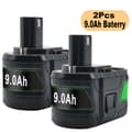 Miniatyrbillede 2 af 2: 9000mAh Batteri til Ryobi Værktøj, 18V Li-Ion, Højkapacitetsmulighed,2 stk 9,0 Ah batteri
