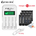 Miniatyrbillede 2 af 2: Genopladelige AAA-batterier, 1100mAh kapacitet, Ideelle til termometre og dørklokker., 12 batteri 1 oplader