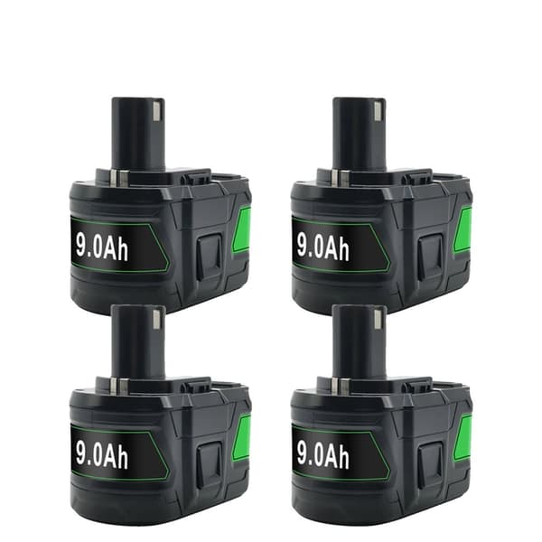 18V 9000mAh Batteri, Lang Driftstid, Bred Kompatibilitet,4 stk. 9000mAh
