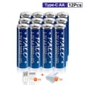 Miniatyrbillede 2 af 2: Genopladeligt Lithium-ion Batteri, 15V Kapacitet, USB Hurtig Opladning, 12 stk AA-batteri