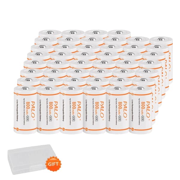 Genopladelige CR123A Batterier, 800mAh Kapacitet, Li-ion Teknologi, 52PCS CR123A