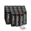 Miniatyrbillede 1 af 2: PALO AA Genopladeligt Batteri, 3000mAh Kapacitet, 1.2V Spænding,28 stk AA-batteri