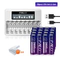 Miniatyrbillede 2 af 2: 1,5V AA Genopladeligt Li-ion-batteri, 2800mwh kapacitet, opladning af slots,16batteri 1oplader