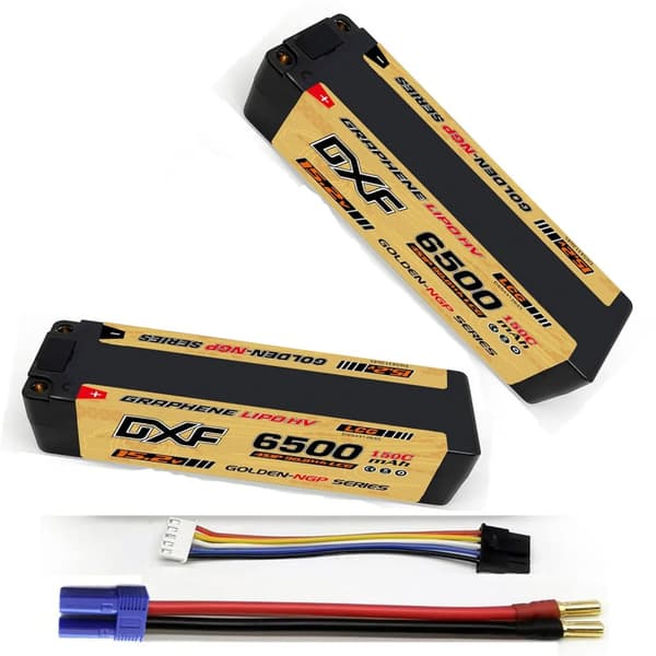 Lipo-batteri, 15,2V, 6500mAh, 150C,2PCS4S 6500 EC5 5mm