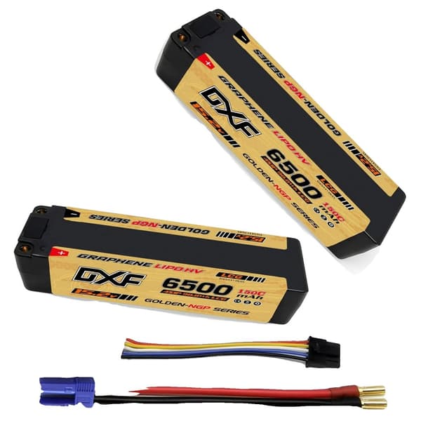 Lipo-batteri, 15,2V, 6500mAh, 150C,2PCS4S 6500 EC5 5mm
