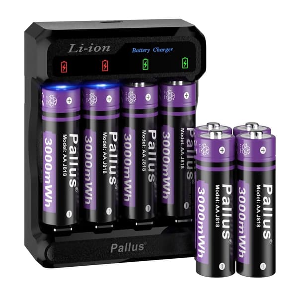 AA genopladeligt batteri, 3000mWh, Li-Ion, høj kapacitet,8stk batteri SÆT, 1.5V