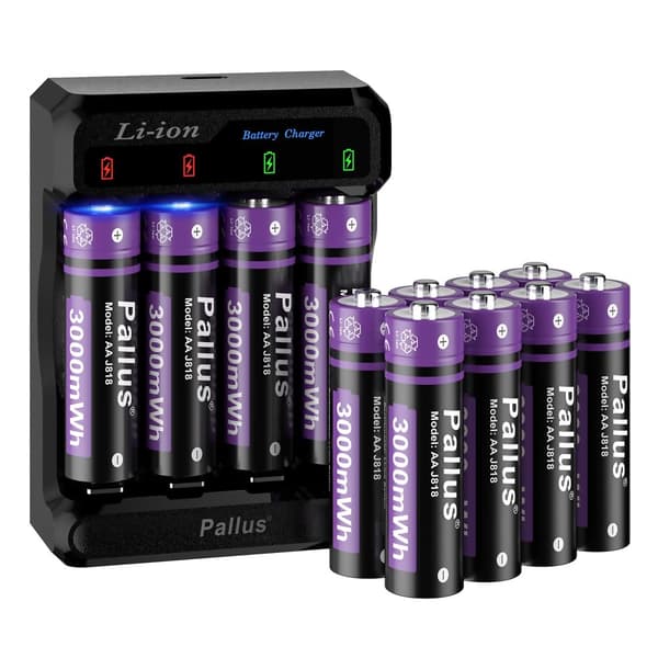 AA genopladeligt batteri, 3000mWh, Li-Ion, høj kapacitet,1.5V, 12stk batteri SÆT