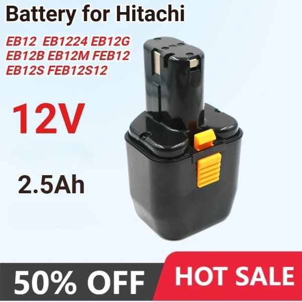 Erstatningsbatteri, 12V,2.5Ah NI-MH