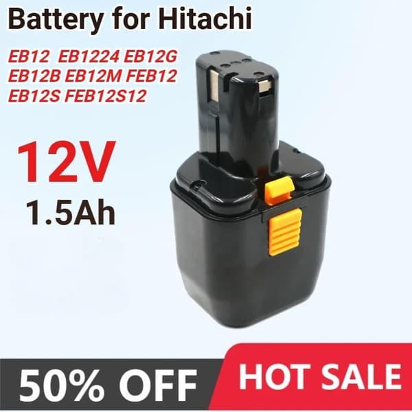 Vaihtobatteri, 12V,1.5Ah NI-CD