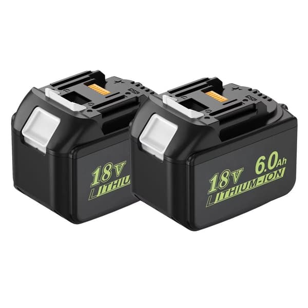 Elværktøj, 18V spænding, 6000mAh kapacitet, Li-Ion type,BL1860 2STK