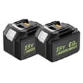 Miniatyrbillede 1 af 2: Elværktøj, 18V spænding, 6000mAh kapacitet, Li-Ion type,BL1860 2STK