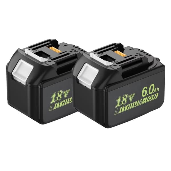 Elværktøj, 18V spænding, 6000mAh kapacitet, Li-Ion type,BL1860 2STK