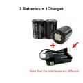 Miniatyrbillede 2 af 2: Batteri og Oplader, 26350, 2000 mAh, Lithium Kobalt Oxid,3Batterier 1Lader-a