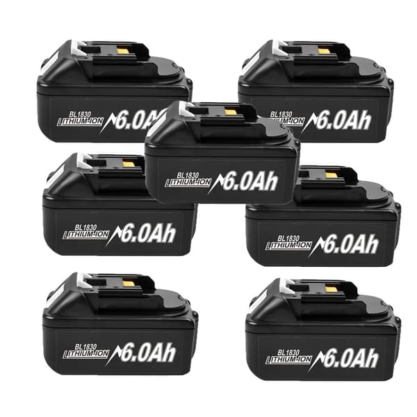 Li-ion batteri, 6000mAh kapacitet, kompatibel med flere modeller,18V, 7ge BL1830