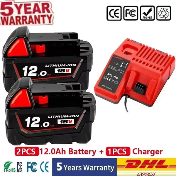 Vaihtobatteri, 12000mAh kapasiteetti, litiumioni tyyppi, 1 kpl,2x12Ah-Lataus