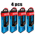Miniatyrbild 1 av 2: Lipo-batteri, 5200mAh kapacitet, 7.4V spänning, 50C urladdningshastighet,4PCS 2S 5200 Deans
