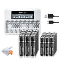 Miniatyrbillede 1 af 2: 1.5V genopladelige lithium-ion-batterier, 3400mWh AA, 900mWh AAA, hurtigoplader,12AA 12AAA 1Lader