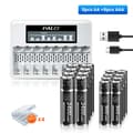Miniatyrbillede 2 af 2: 1.5V genopladelige lithium-ion-batterier, 3400mWh AA, 900mWh AAA, hurtigoplader,8AA 8AAA 1Lader