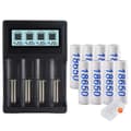 Miniatyrbillede 1 af 2: 18650 Li-ion batteri, 3200mAh kapacitet, 3.7V spænding, oplader tilgængelig,8Pcs og oplader