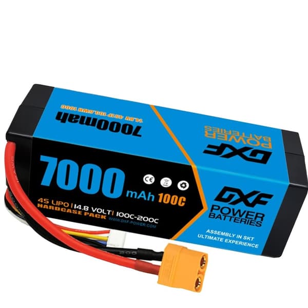 Lipo-batteri, 7000mAh, 14.8V, 100C,1PCS4S7000100CXT90